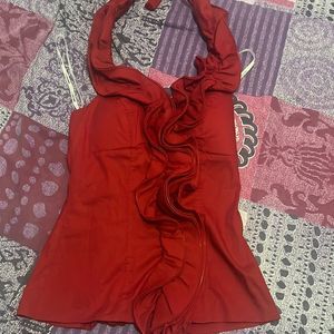 Red Halter top XS size